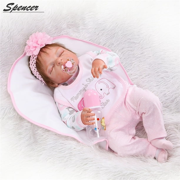 11/" Full Body Reborn Doll Cute Baby Girl Newborn Vinyl Soft Silicone Toy Gift